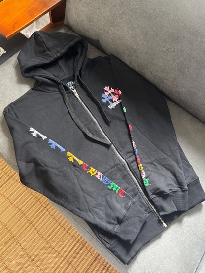 CH Multi color Cross Cemetery Zip Up Hoodie