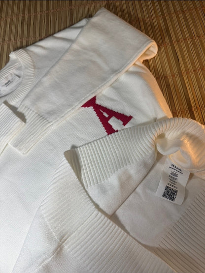 Ami París Sweater White Red logo