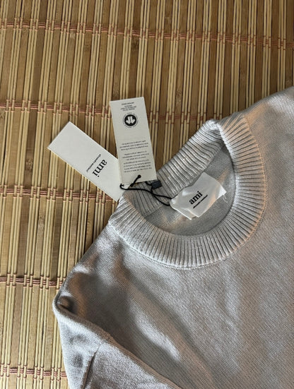 Ami Paris Grey Sweater White Logo