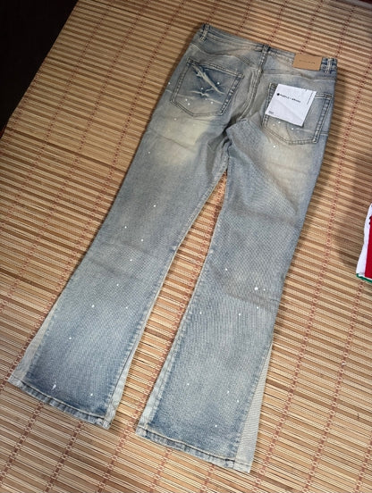 Purple Jeans Double Panels Flare