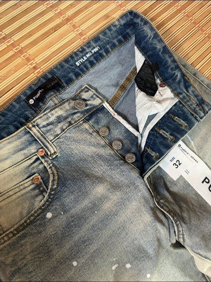 Purple Jeans Double Panels Flare