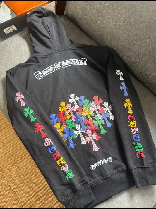 CH Multi color Cross Cemetery Zip Up Hoodie