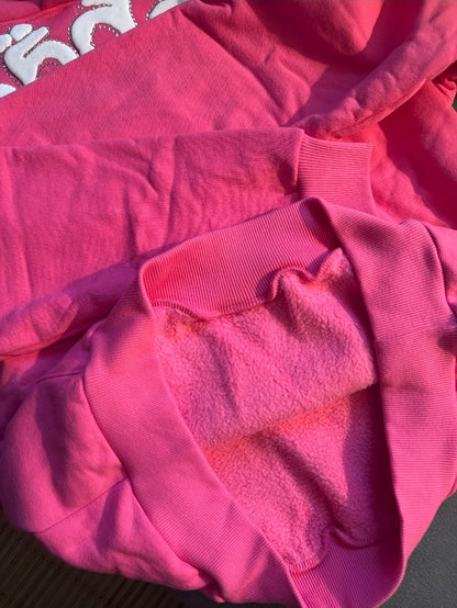 Sp5der Legacy Hoodie Pink/ White